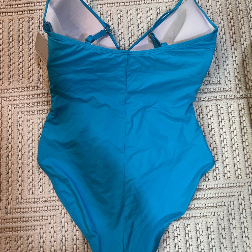 La Blanca Twist Front One Piece Swimsuit Size 14 NWT - Picture 3 of 8